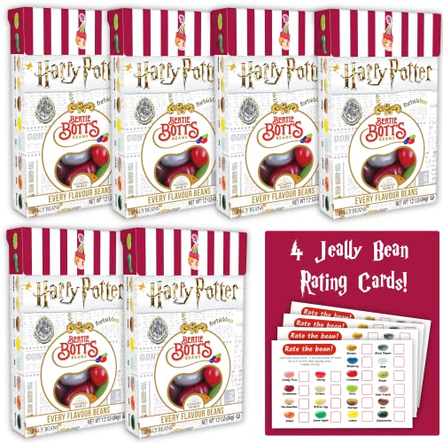 Jelly Stomach Harry Potter Sweet – 1.2 oz. Bertie Botts Each Flavored Beans (6 ct) + Bean score playing cards (4 ct) + Bertie Bott’s Jelly Bean historical past card (1 ct) – All in a Gaudum reward Field