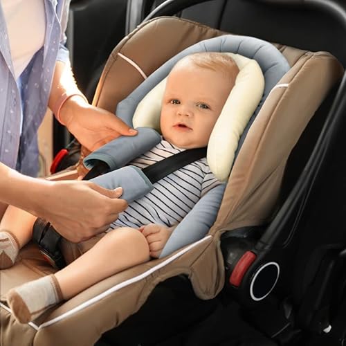 Miniatura 7 de COOLBEBE Juego mejorado 3 en 1 de soporte y correas para bebé recién nacido, almohadilla de cojín extra suave para asiento de automóvil, perfecta