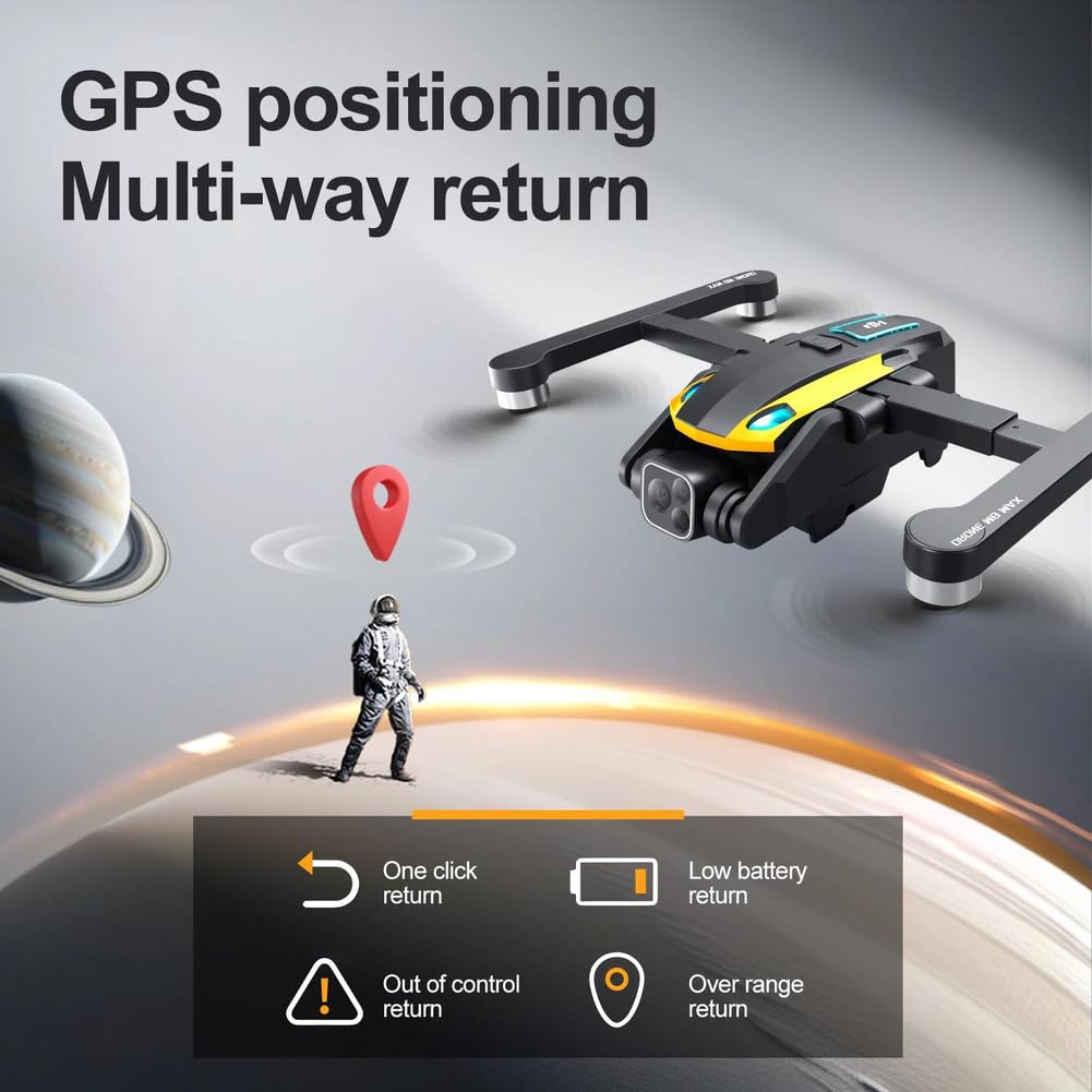 Drone GPS m8pro RC 4k Profesional con cámara Gran Angular HD 1080p, helicóptero Plegable, WiFi, FPV, retención de Altura, Juguete de Regalo