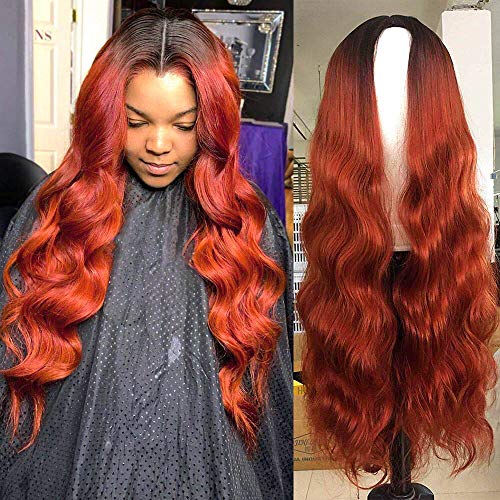 Long Curly Wavy Wig Full Fluffy Hair 28inch Body Wave Wigs for Daily use Cosplay Party Machine Made (350R)