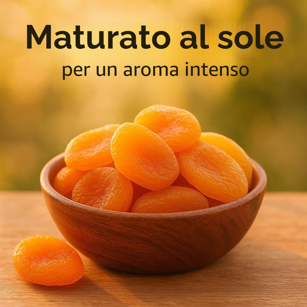 POSH Albicocche essiccate, 5 kg, naturali non zolfate | Morbidi e succosi, senza zuccheri aggiunti, naturali e non zolfati, ideali per cereali, yogurt e come snack