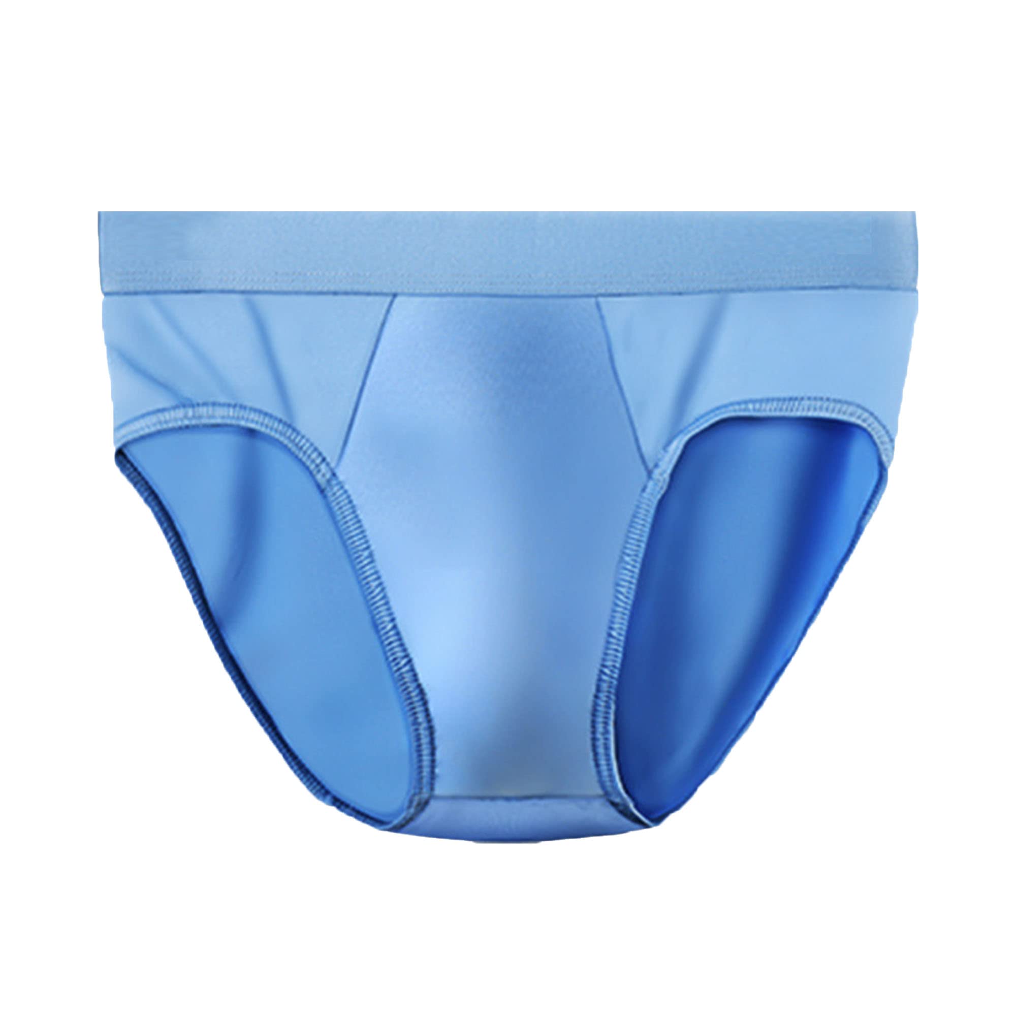 Mens Sexy Ice Silk U Convex Boxer Briefs Low-Waist Breathable Underwear Light Comfortable Underpants