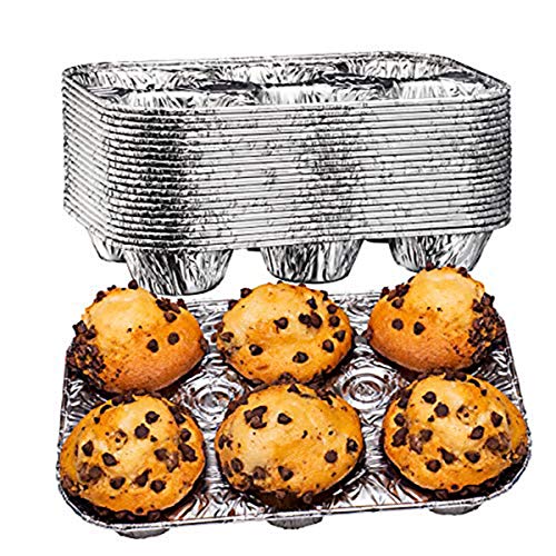 Elite Selection Aluminum Foil Muffin Pans Reusable and Disposable