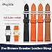 DFTDGG Genuine Leather Watch Strap Of The Watch Is Suitable 18/20/22mm Fashionable Comfortable Soft Cowhide Bracelet watchbands(Brown-Silver,18mm)