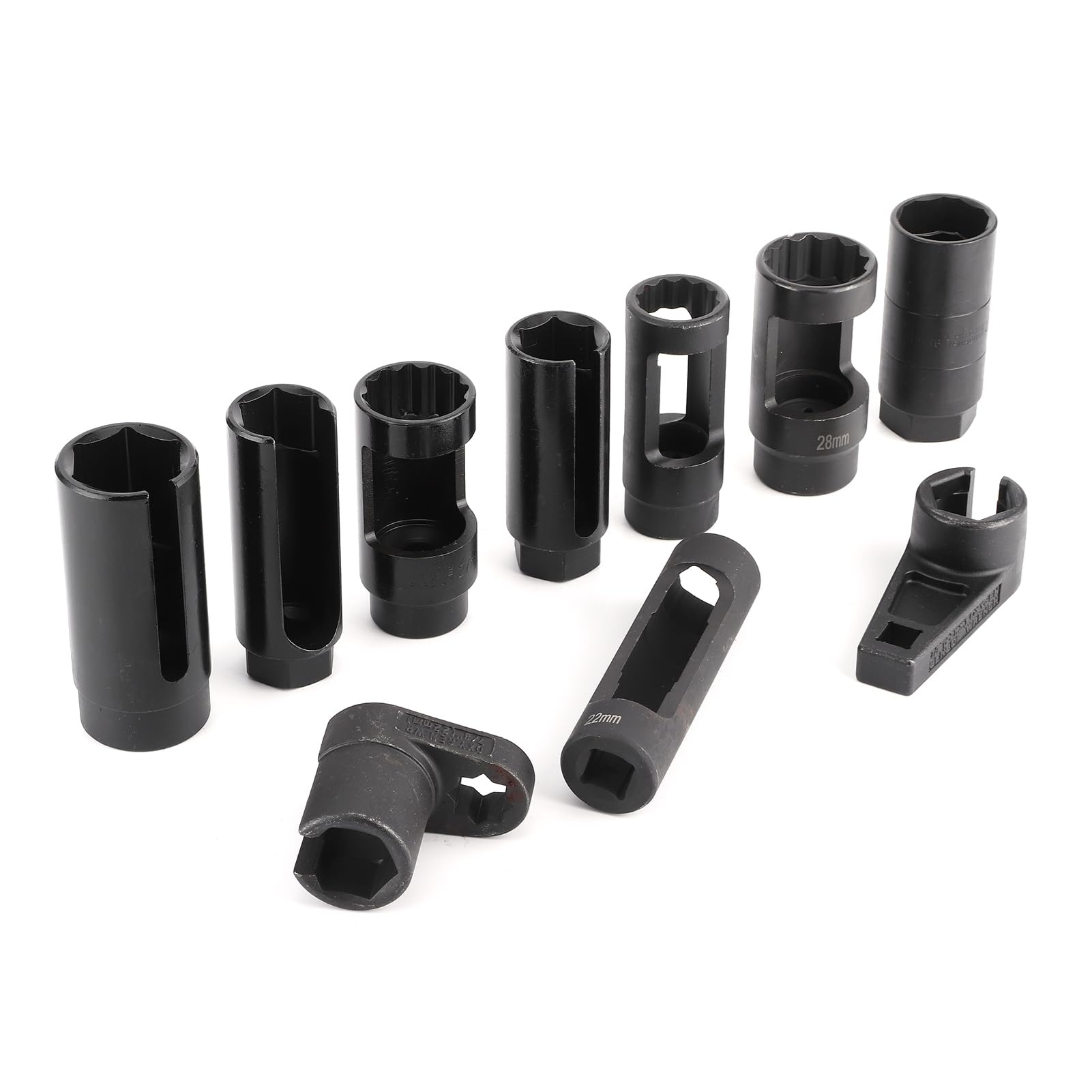 Juego de llaves de vaso para sensor de oxígeno, kit de llaves de manga de inyección diésel compatible con Mercedes, herramienta de extracción de sensor de oxígeno
