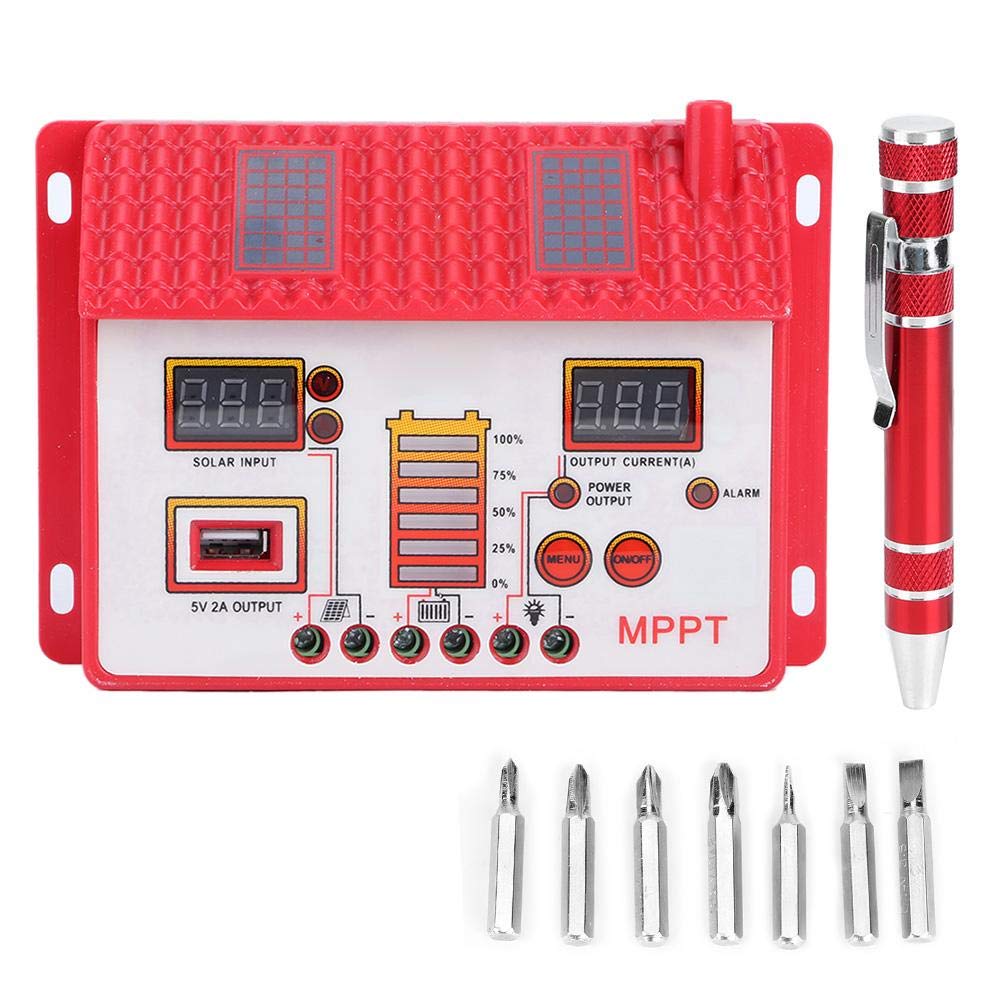 Regolatore di carica solare MPPT da 20 A 12V / 24V q Regolatore intelligente della batteria del pannello solare con display a LED Controllo della batteria del punto di massima potenza(30A)