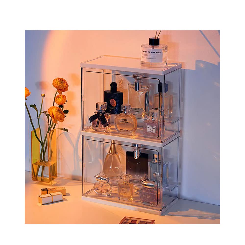 2-Piece Acrylic Display Showcase Organizer Box For Cosmetic Perfume Toys Collection