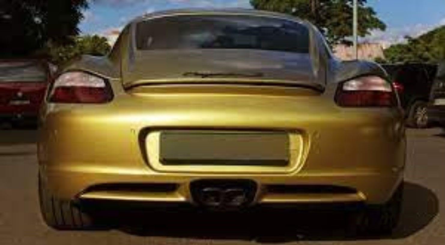 WISDOM Gold Metallic Adhesive Vinyl Wrap Vinyl Sheet Car Wrap Film Self Adhesive Car and Motorcycle Sticker Decal, DIY Decoraton (12x46, Gold Metallic) 3