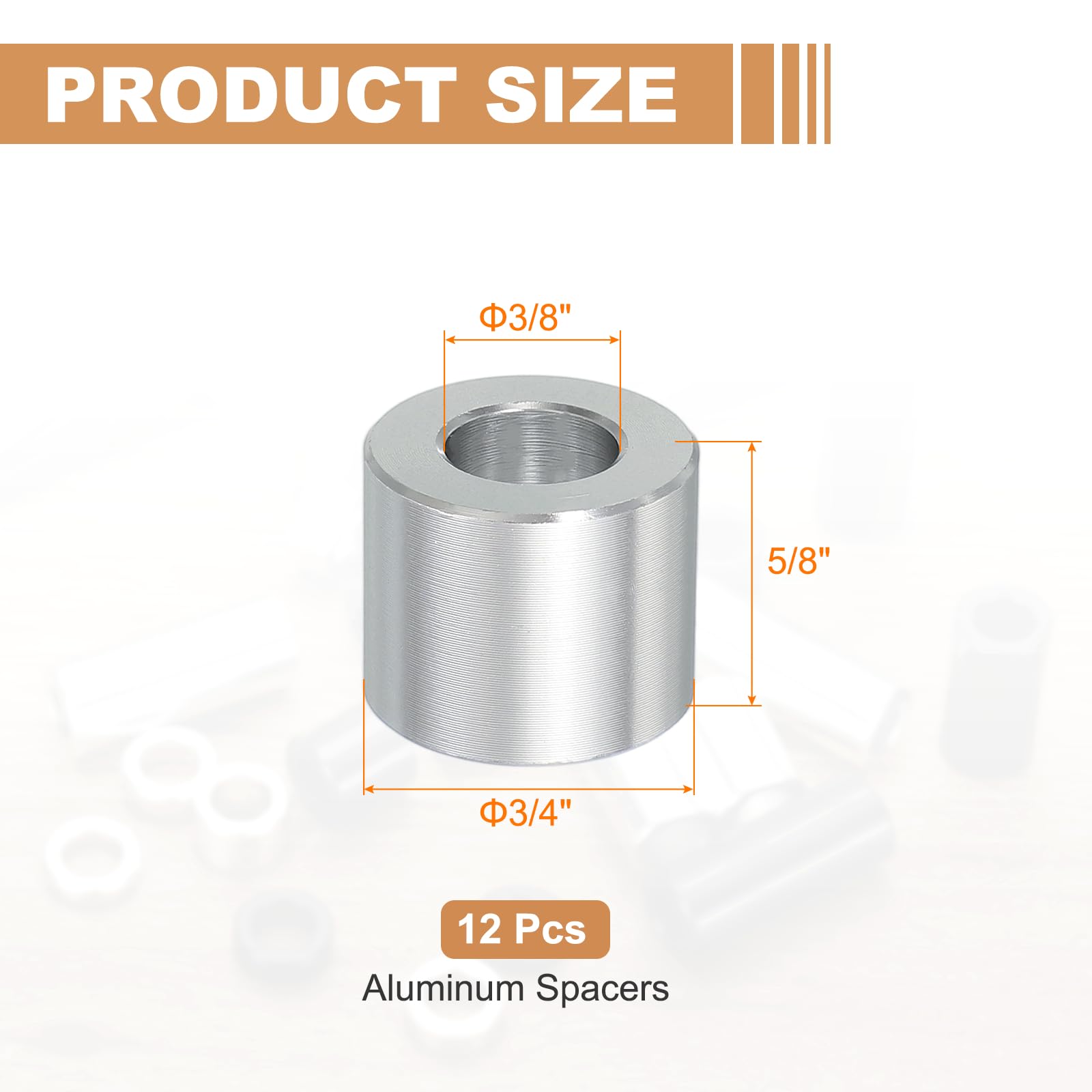 PATIKIL 12PCS Aluminum Spacers - Image 2