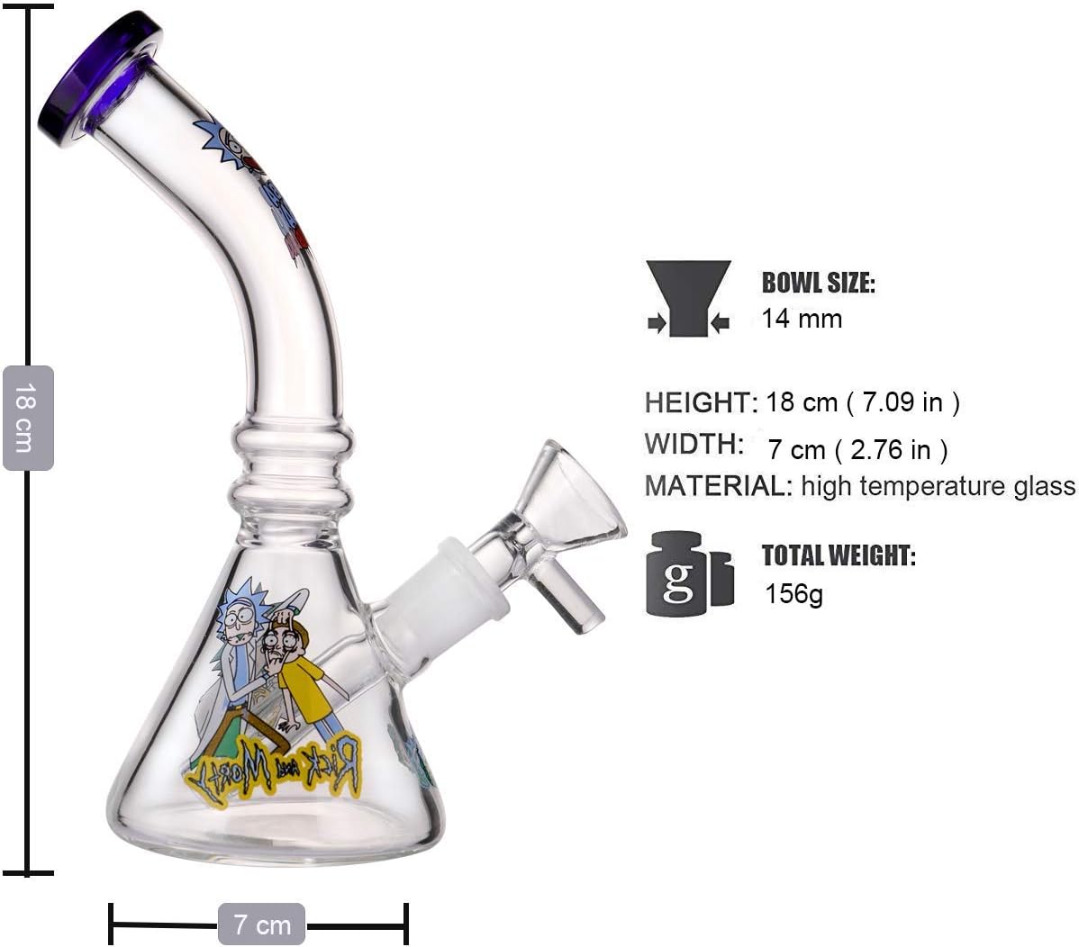 tubo di vetro per erbaccia