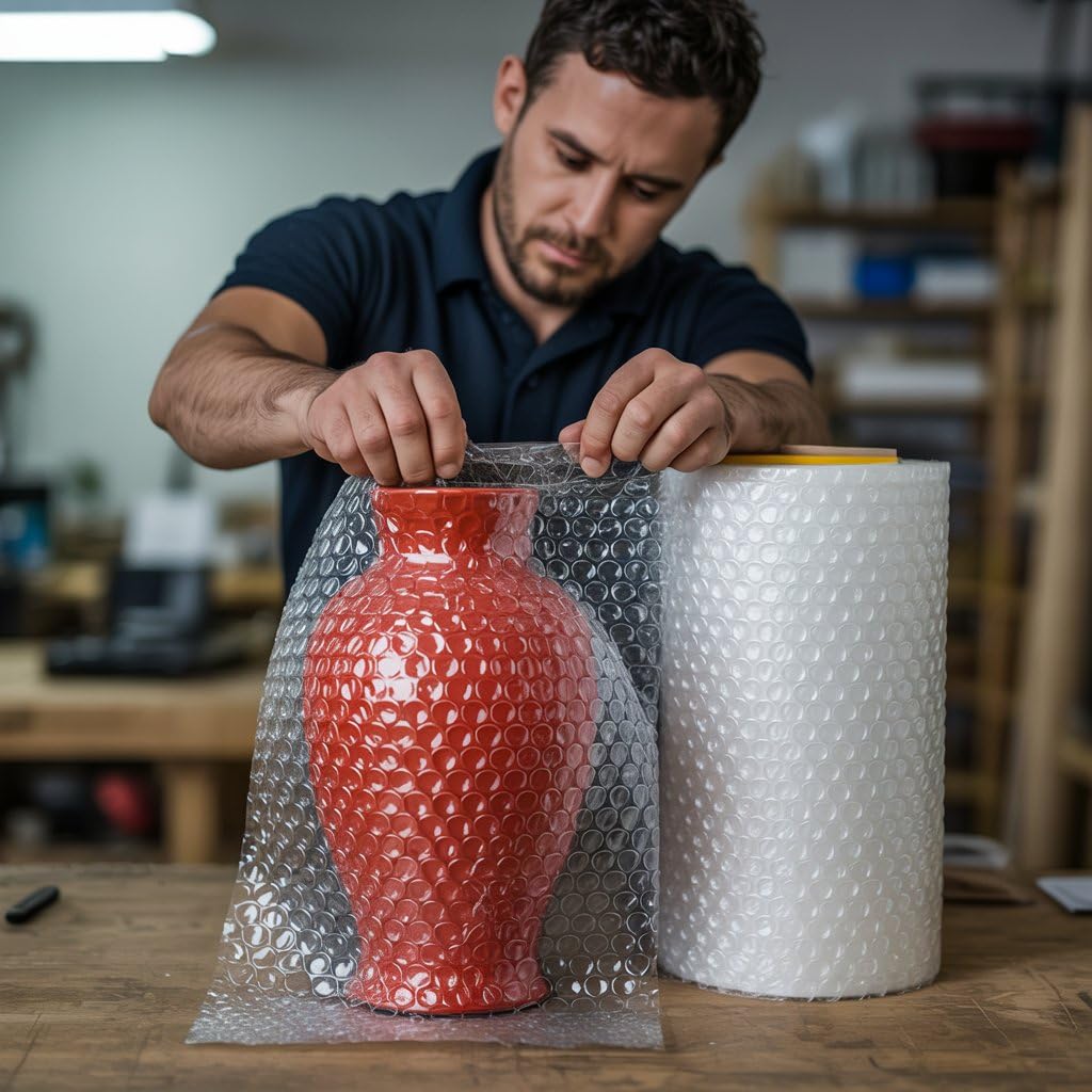 All4All Pluriball per Imballaggio – 2 Rotoli da 40 cm x 100 m, Totale 80 m², Protezione Antiurto per Spedizioni, Traslochi e Oggetti Fragili