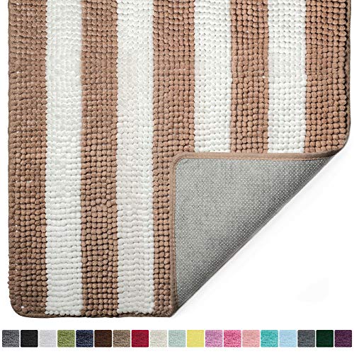 Gorilla Grip Original Luxury Chenille Bathroom Rug Mat, 24x17, Extra Soft and Absorbent
