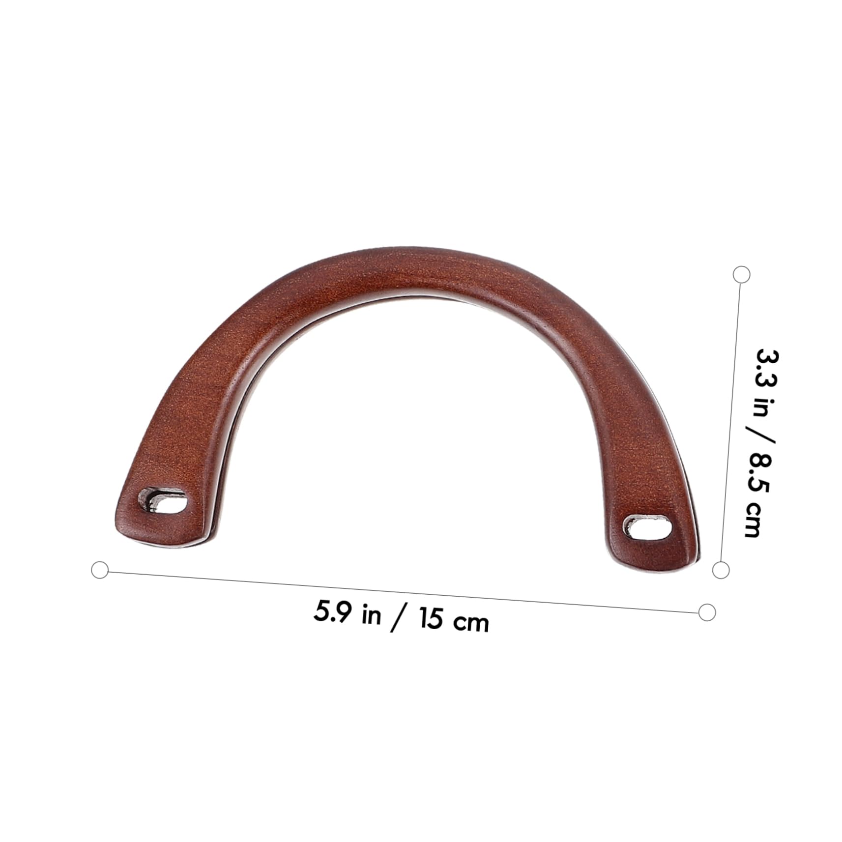 Artibetter 6 Asas de Madera para Bolso Ligeras y Cómodas Forma u Semicircular, 15x8cm Color Aleatorio Ideales para Reemplazo y Manualidades DIY