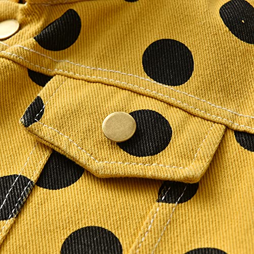 Toddler Baby Boys Girls Fashion Leopard Lapel Button Jean Jacket Coat Fall Winter Denim Pockets Windproof Shacket Top2