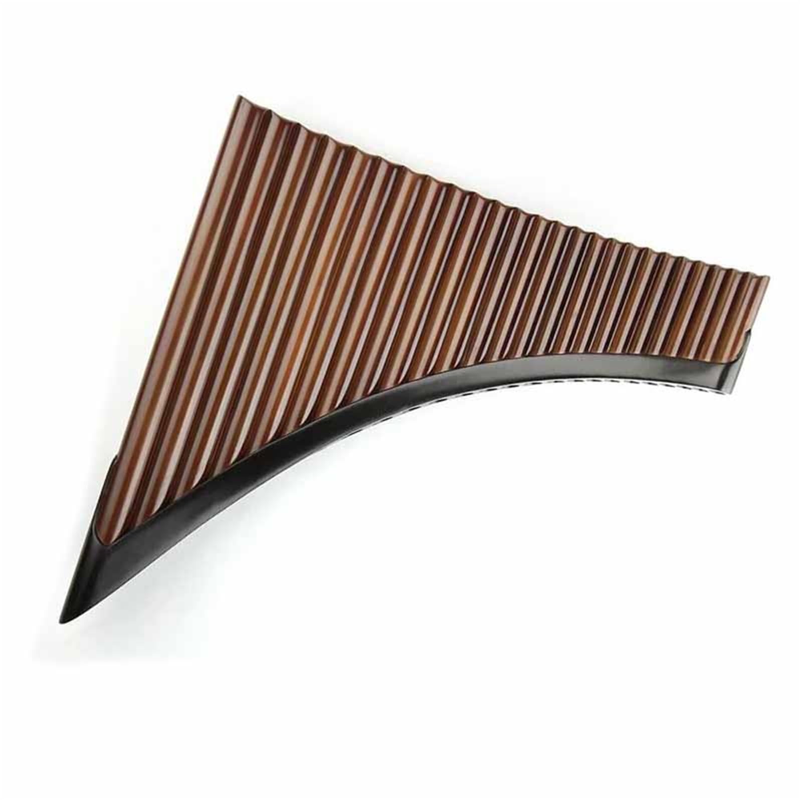 Flauta Pan Adultos 25 Tubos C Llave Marrón Hecho A Mano Panpipes Instrumento Tradicional(25C RIGHT HAND)