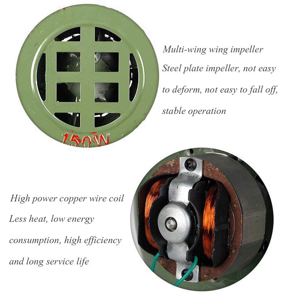 Accendino a Carbone - Ventilatore per forgia Elettrico con Ventola per Barbecue - Motore in Rame Puro 220 V - per Batteria per Auto con ventole per Barbecue