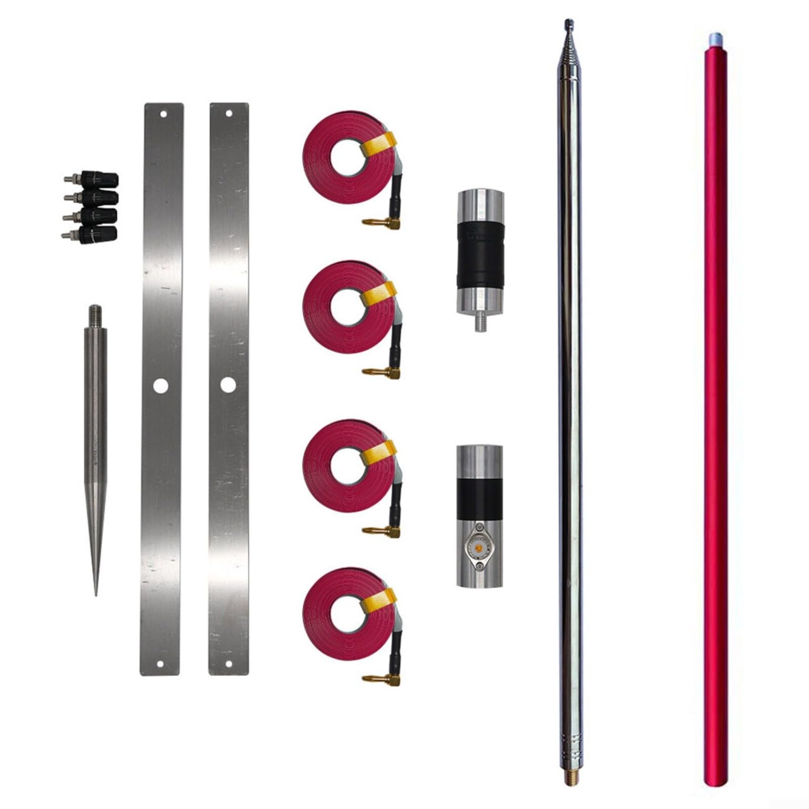 Antena de onda corta 7-54MHz 200W versión avanzada, antena telescópica portátil SSB CW FM Radio jamón con bolsa de almacenamiento (versión de gama alta)
