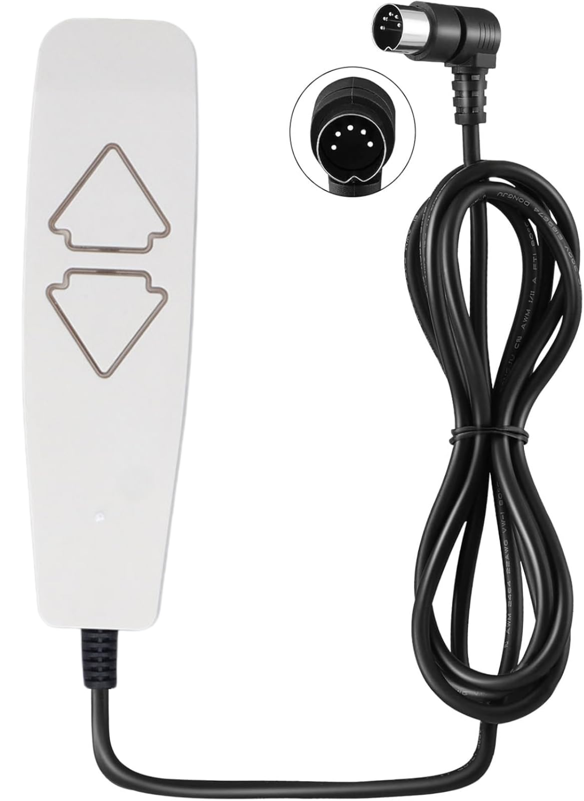 Luqeeg Chairs Remote, Universal 2 Button 5 Pin Hand Control for Power Recliner, ABS Material, Works with Okin, Dewert, Limoss, and Kaidi Engines