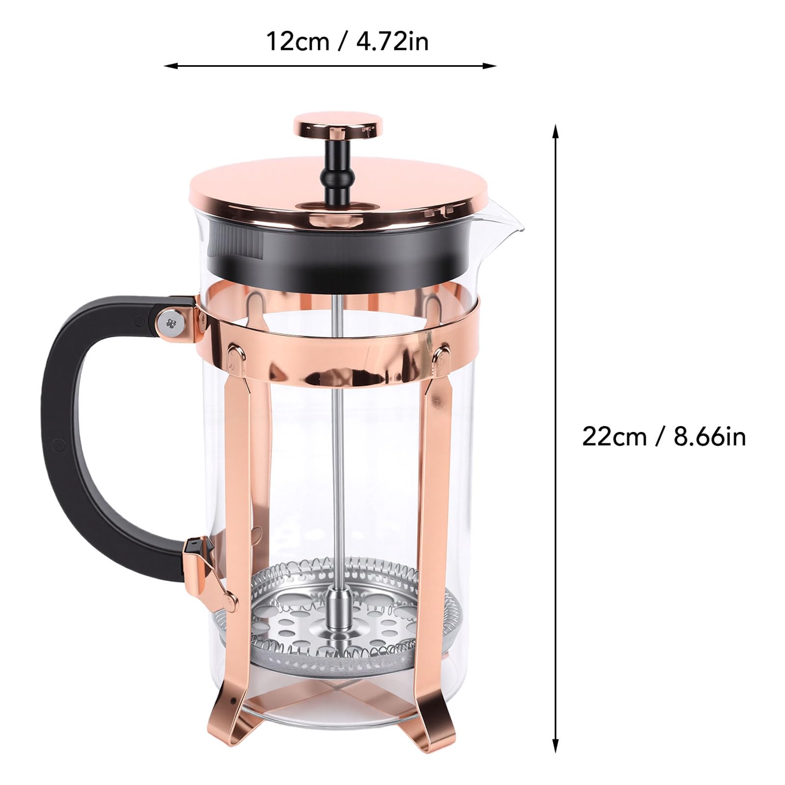 Cafetière à Presse Française en Verre Borosilicate Durable 1000ML pour le café et le thé à la Maison