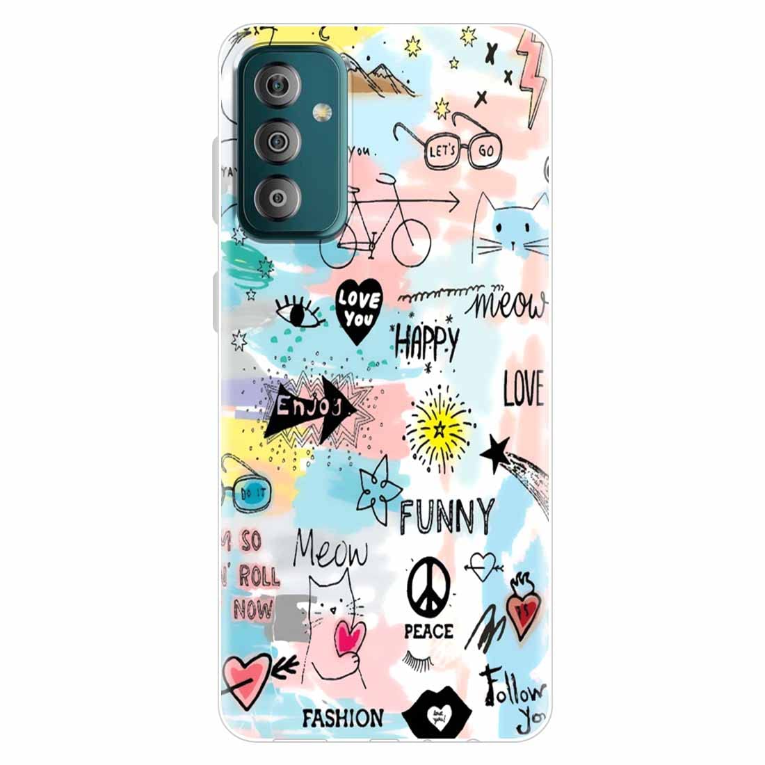 Fashionury Silicone Back Cover Case for Samsung Galaxy F23 5G / Designer Flexible Soft Back Case Cover for Samsung Galaxy F23 5G-D0126, Multi-Coloured (B09VTHQXH1) Amazon Price History, Amazon Price Tracker