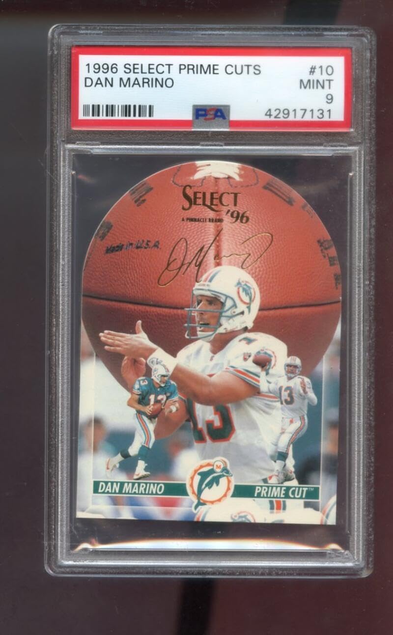 1996 Pinnacle Select Prime Cuts PROMO #10 Dan Marino PSA 9 Graded Football Card NFL Miami Dolphins /1996