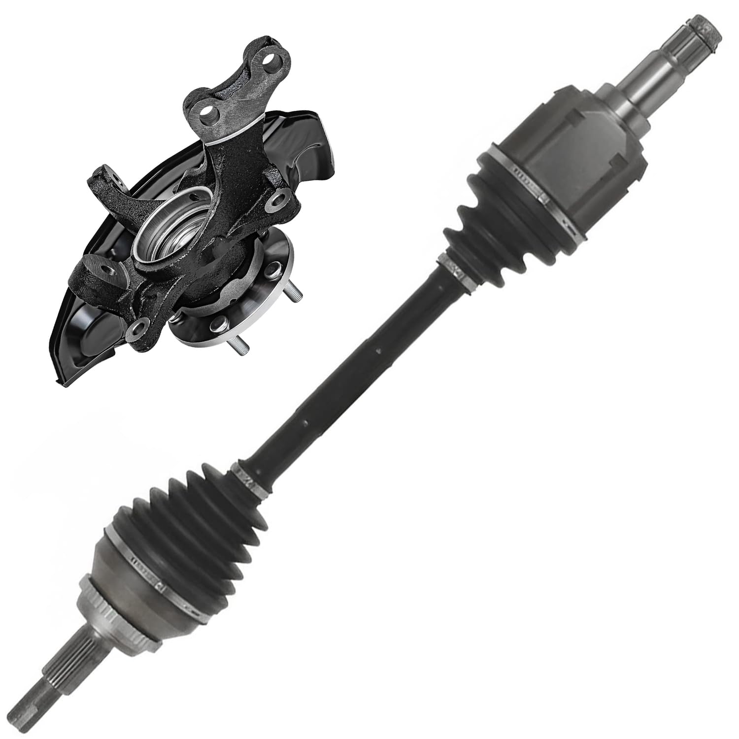 Detroit Axle - FWD Front Left Steering Knuckle CV Axle for Toyota Sienna