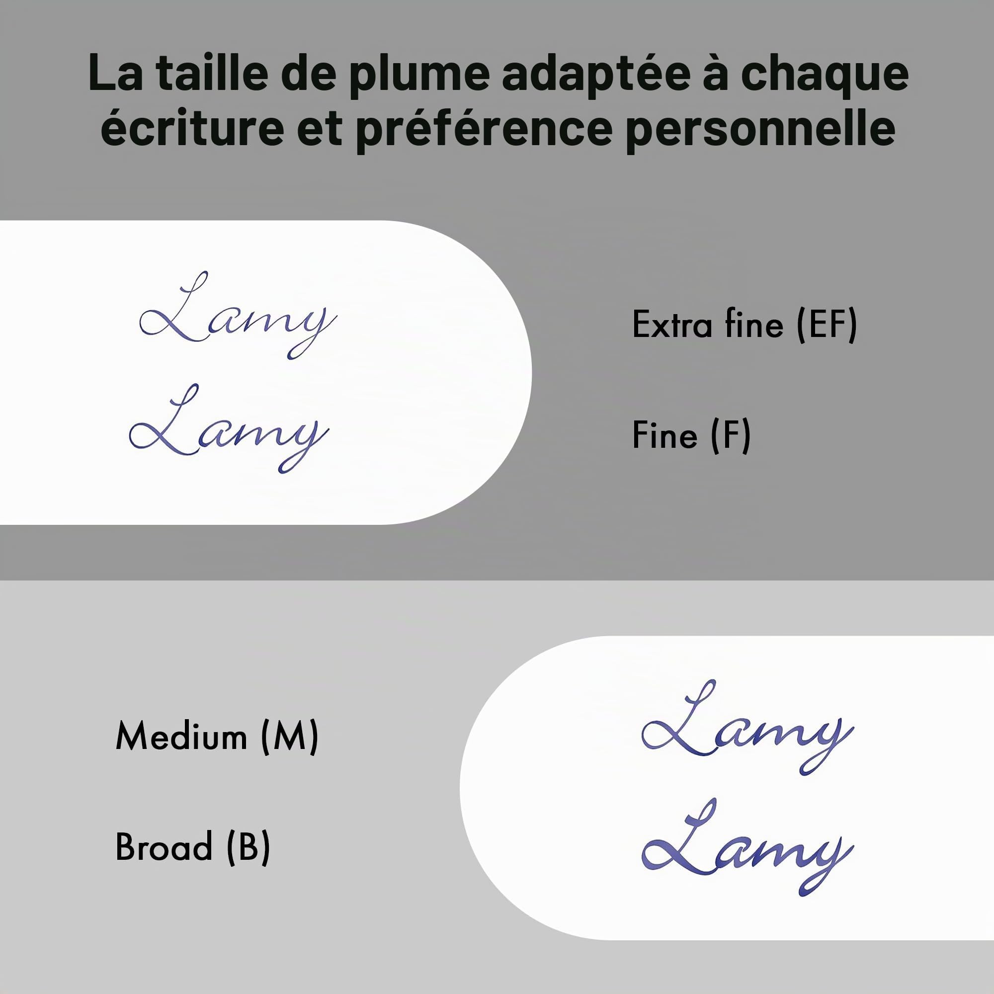Lamy studio imperialblue - Stylo-plume en métal élégant - plume en acier en largeur du trait EF - avec cartouche d'encre bleue T 10