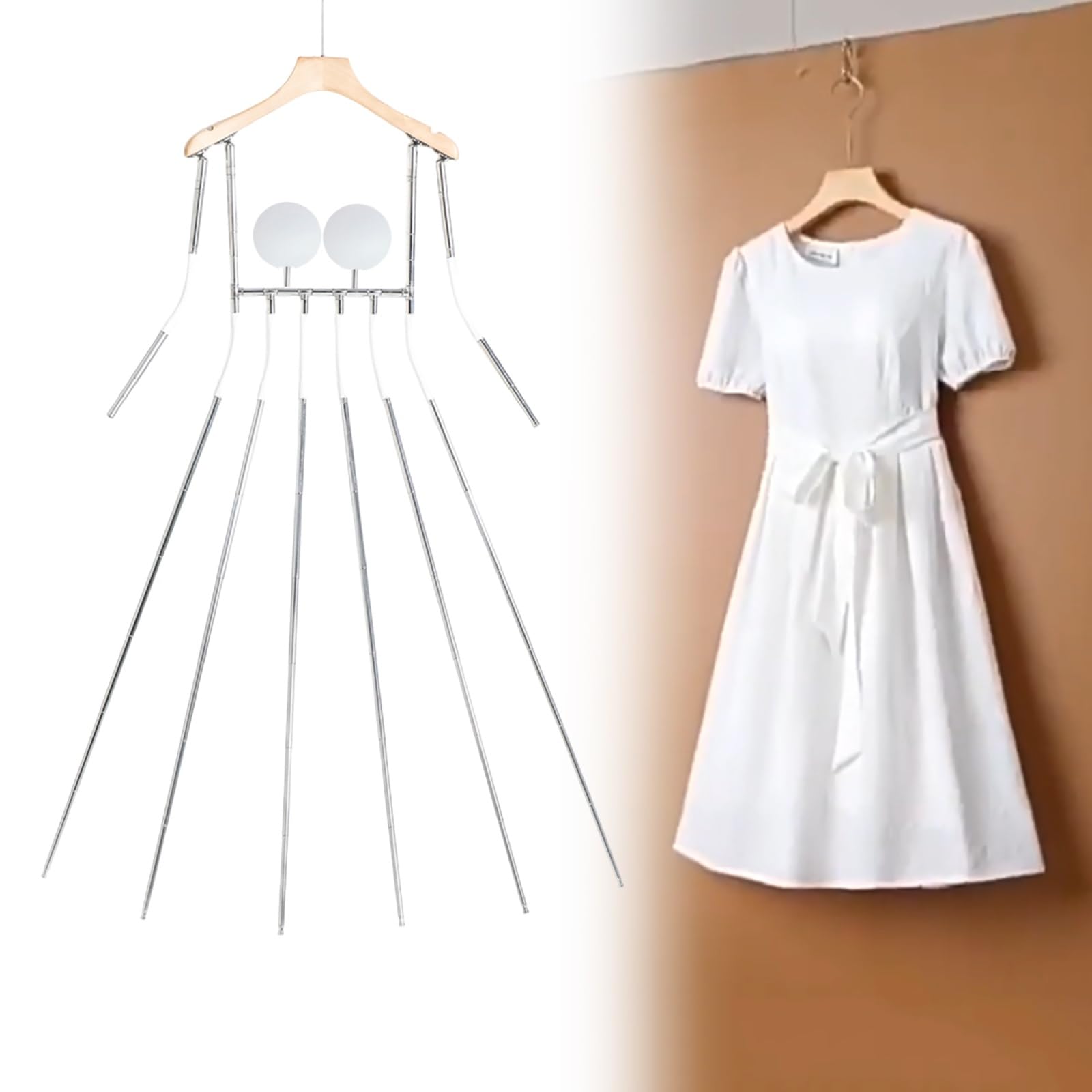 Mannequin Dress Form Invisible Hanger for Display Clothing Photography