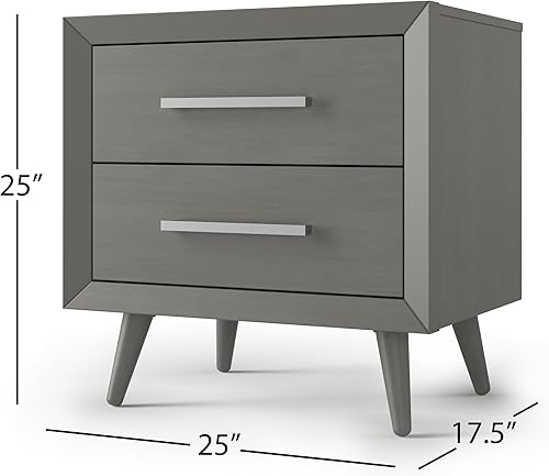 Miniatura 3 de Child Craft Cranbrook - Mesita de noche de 2 cajones para guardería o dormitorio, cajones de almacenamiento grandes, hecha de madera de pino