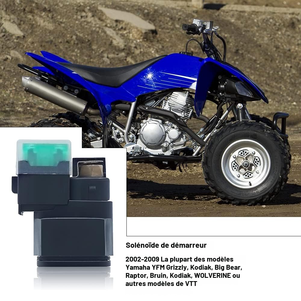Relé Solenoide De Arranque Compatible Con Yamaha Bear Tracker 250 Raptor 350 660 Bruin 250 350 Grizzly 450 350 400 660 Rhino 450 660 Big Bear 250 400 RoadStar 1600 1700 Kodiak 400 450 Wolf. Verine 350