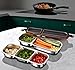 YINHAIJIE Stainless Steel Snack Containers, 2Pack Reusable Double/2 Compartment Snack Containers with Lids, Divided Food Storage Containers Sauce Cups for School, Travel(doube Compartment-black)