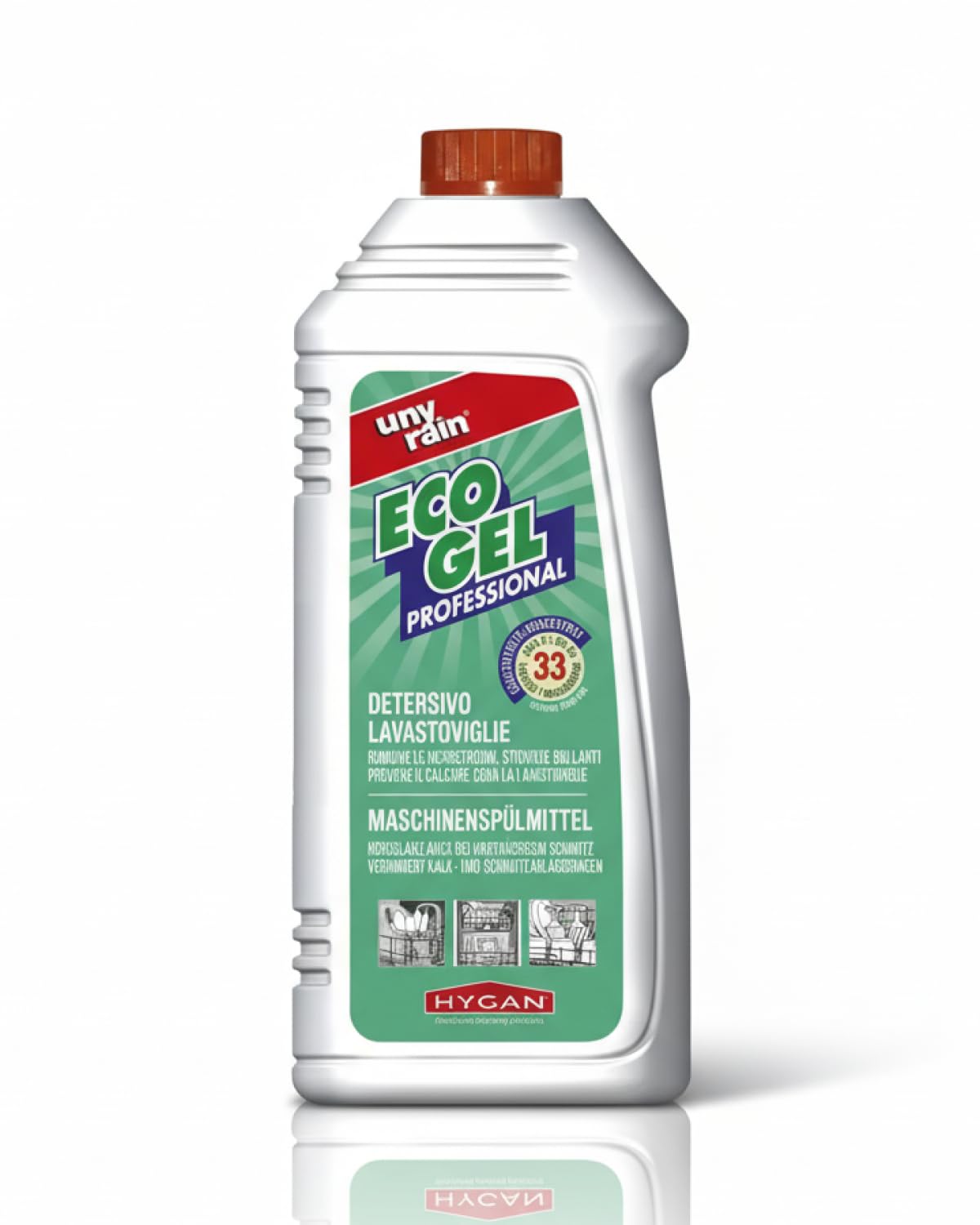 Geschirrspülgel ECO 6x500 ml chlorfrei | Phosphat- & chlorfrei, Klarspülwirkung, für alle Wasserhärten