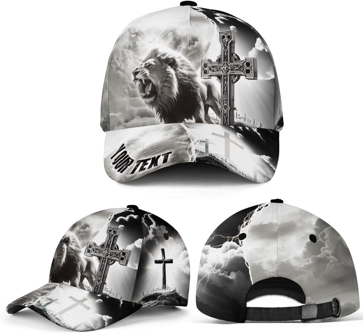 Custom Christian Hats for Men Women, Customized Cross Hats, Christian Gifts for Men, Jesus Hat, 3 Nails Cross Hat