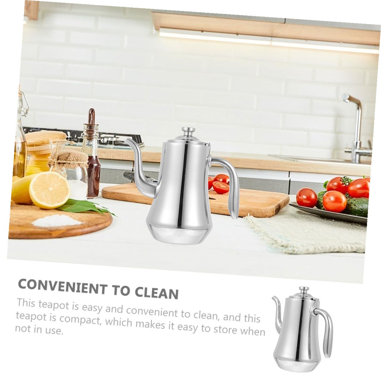 VALICLUD Tetera Infusor de Acero Inoxidable Tetera para Cocina para Uso Diario Filtro para Infusiones de Té