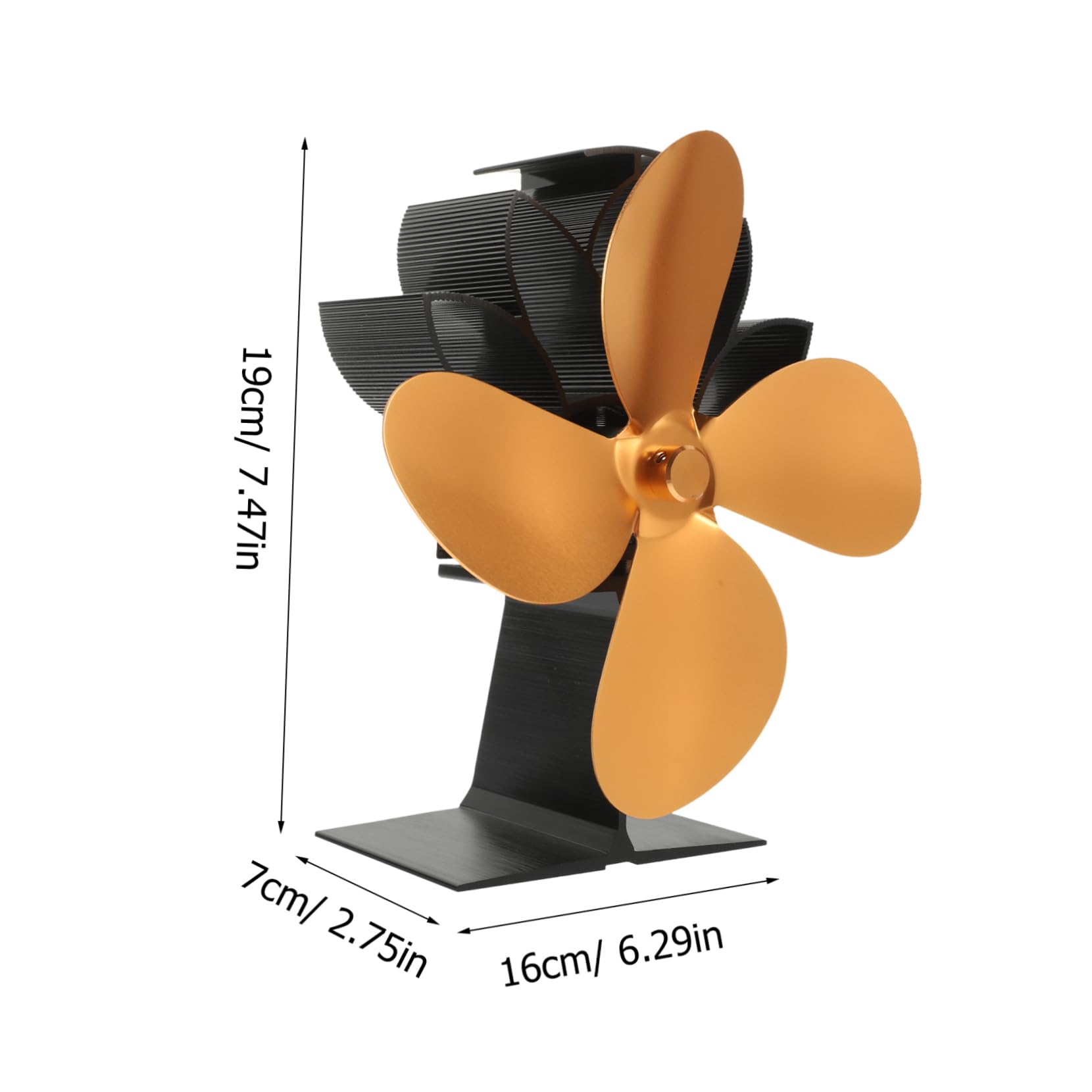 Homoyoyo Ventilador De Estufa Silencioso Ecológico Aire Caliente Resistant Al Calor Sin Electricidad