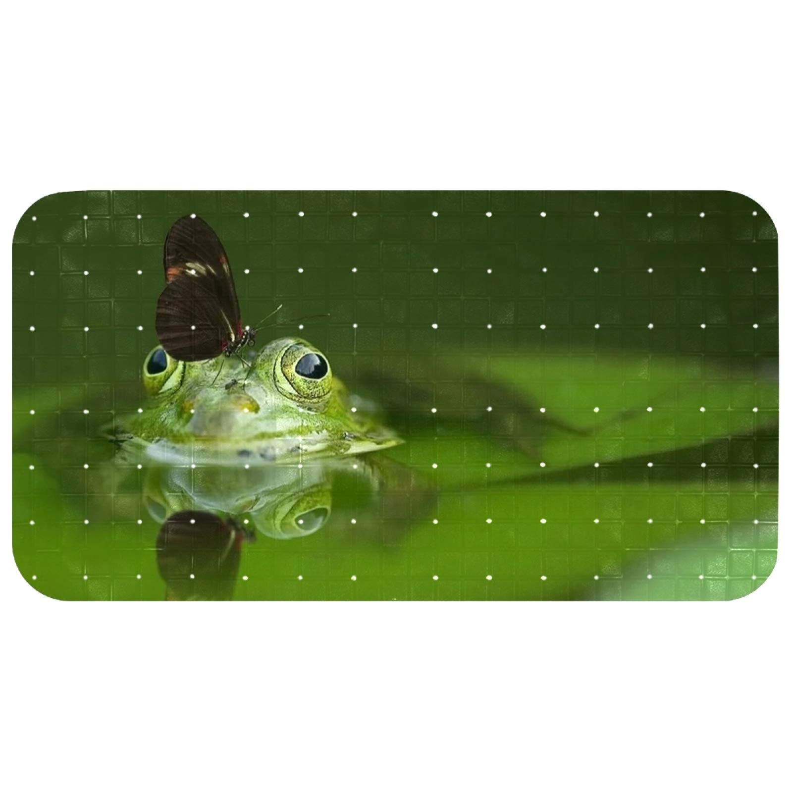 Tapis de bain pour baignoires enfants Bennigiry grenouille et papillon