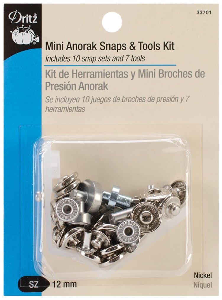 シアナ　fr セット Amazon.com: Dritz 33701 Mini Anorak Snaps & Tools Kit, Nickel
