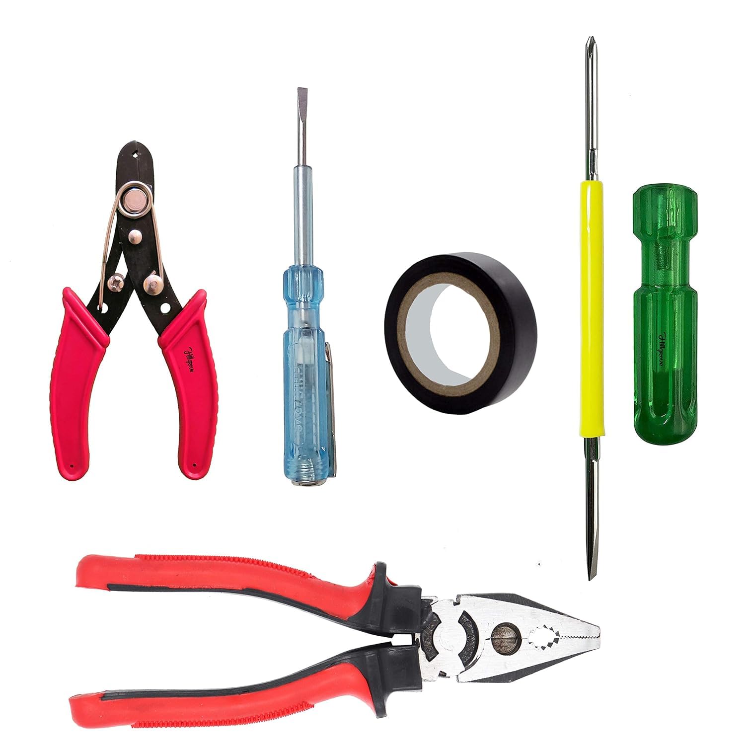 Combo of Plier, 2in1 Screwdriver, Line Tester, Electrical Tape, Wire Cutter Hand Tool Kit (5 Tools), Multicolour (B0CMHCRM1V) Amazon Price History, Amazon Price Tracker