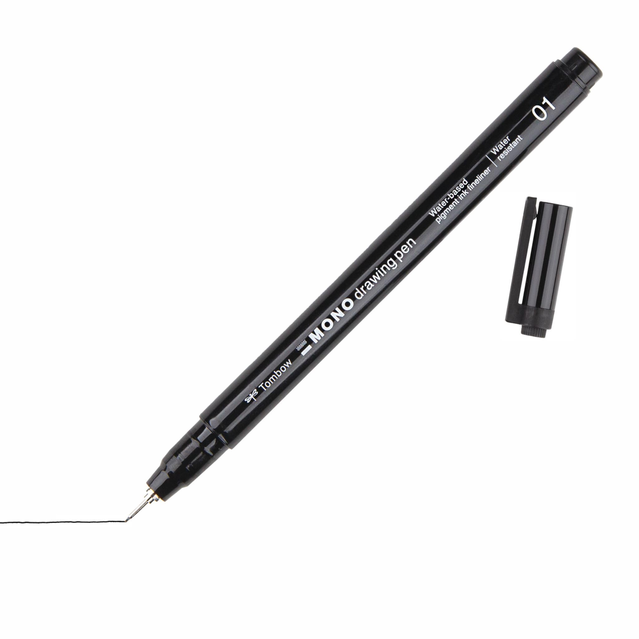 Tombow Fineliner Mono twin met twee punten, zwart, 1 stuk (1 stuk