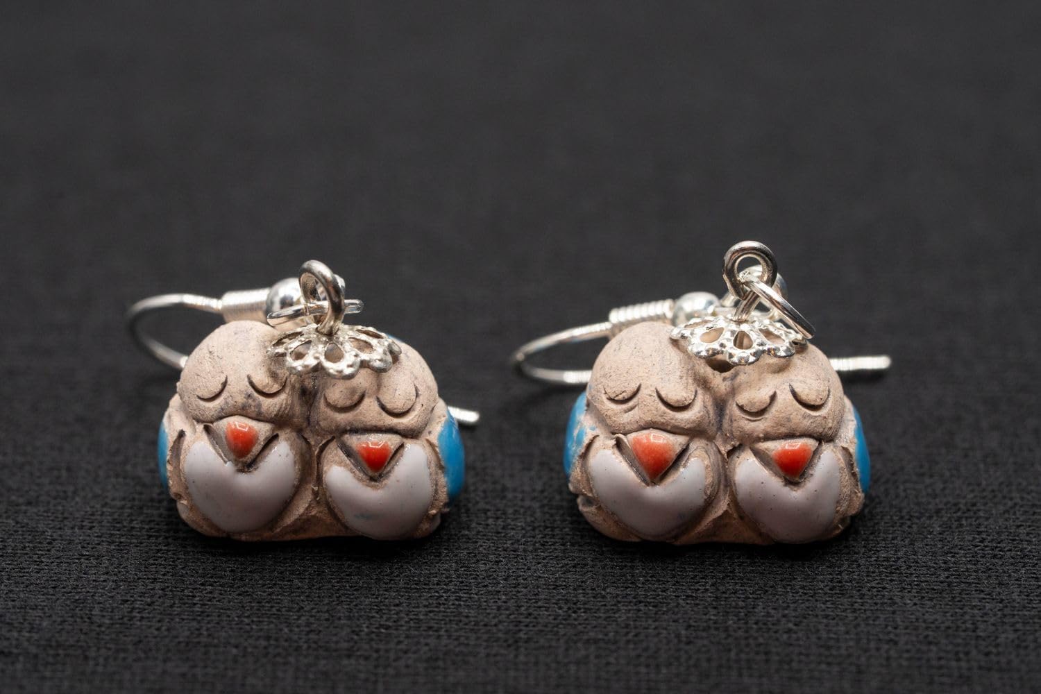 Miniblings Frog Earrings Frogs Fairy Tale Prince Princess Green Sitting - Handemade Fashion Jewelry - Silver Plated