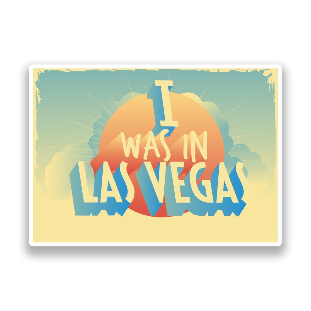 2 x 30cm/300mm sono stato a Las Vegas Vintage Adesivi vinilici bagagli di viaggio #7289