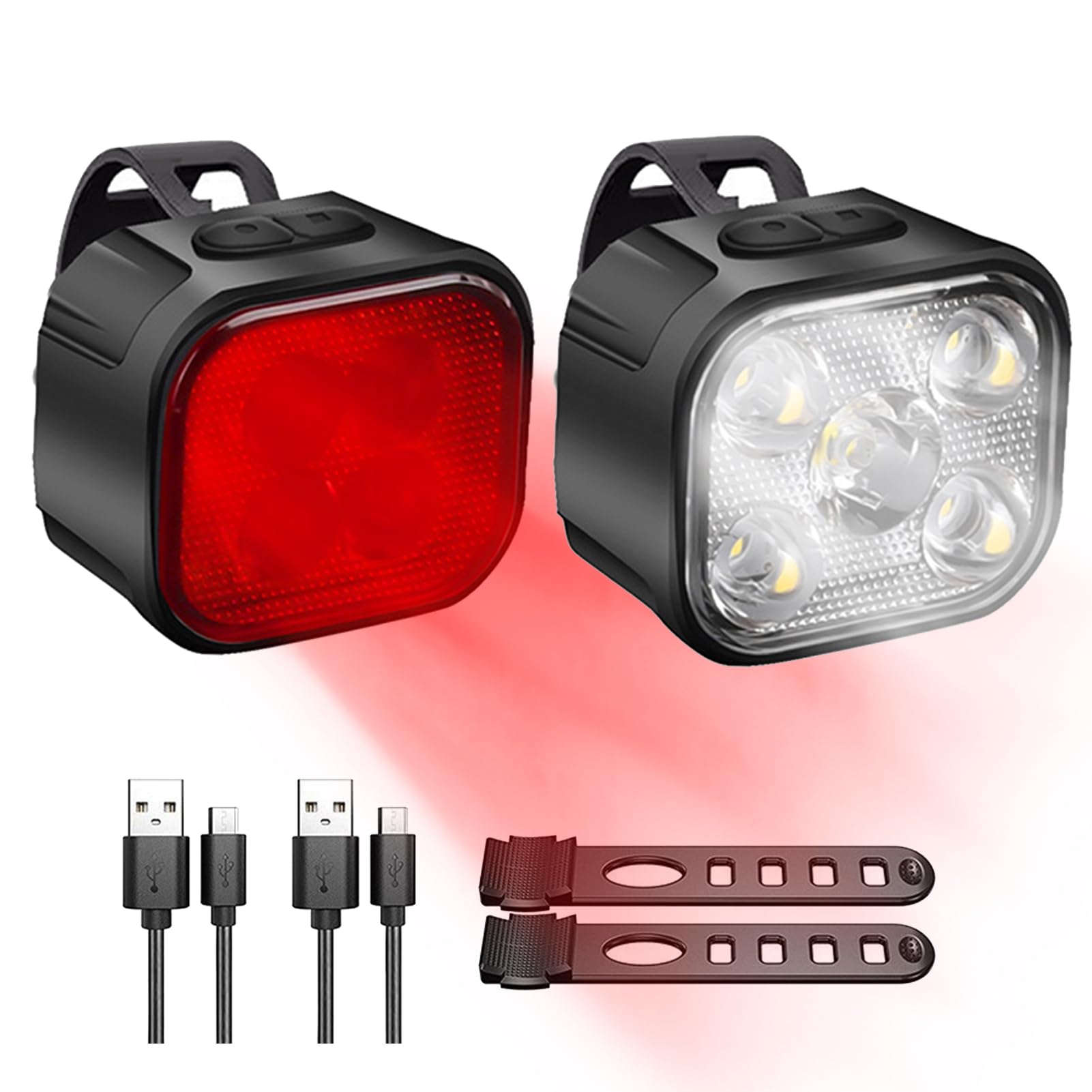 Luces de bicicleta, luz trasera de cabeza universal, luz de bicicleta de carga tipo C, luz de bicicleta para bicicleta al aire libre, bicicleta de carretera, luces de ciclismo al aire libre, luces