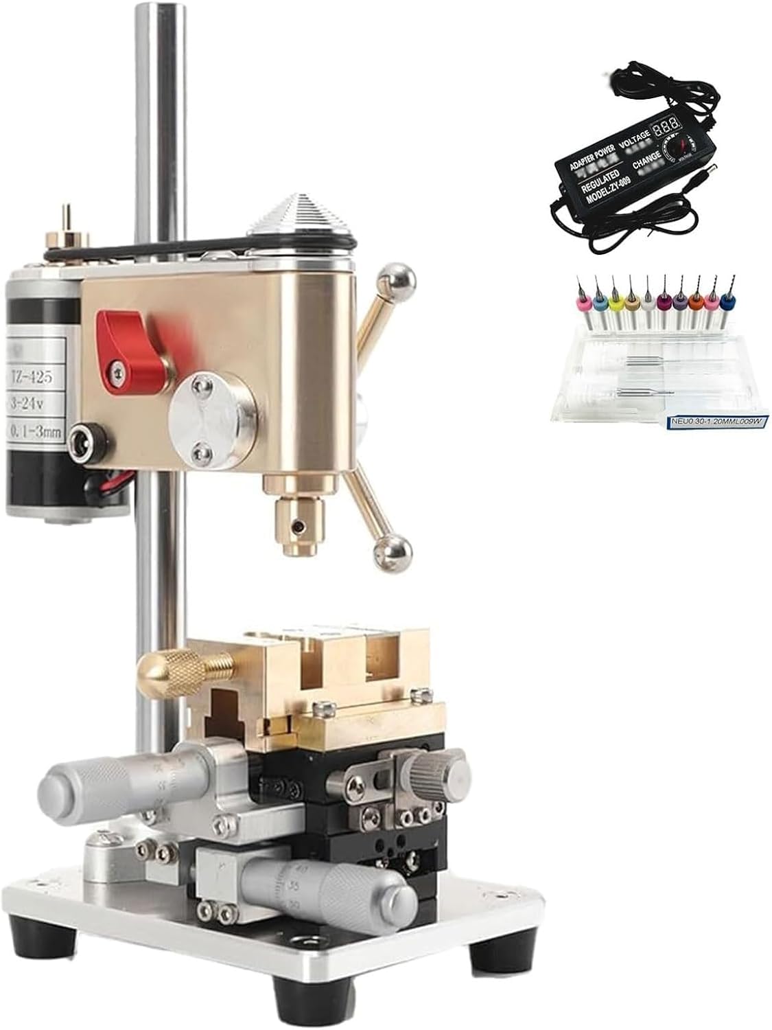Eiwitany Watch Repair Precision Drill Press with LED Display, Benchtop Tool for Watchmakers & DIY Enthusiasts, Ideal for Precision Work
