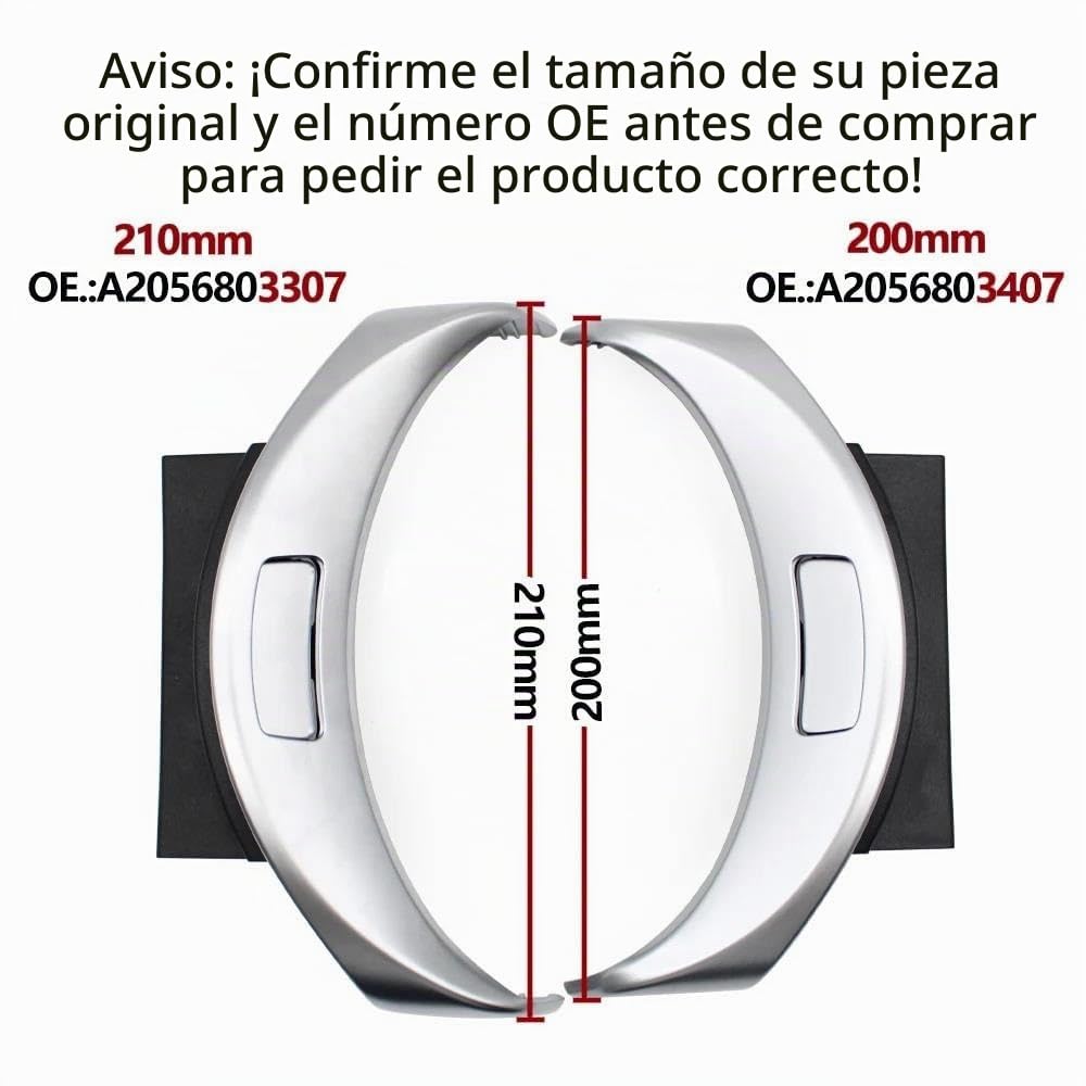 Caja Apoyabrazos para Mercedes para Benz W205 W253 Clase C GLC Botón Consola Caja Almacenamiento Central Cubierta Interruptor A2056803407 A2056803307 Reposabrazos(Sliver 200mm)
