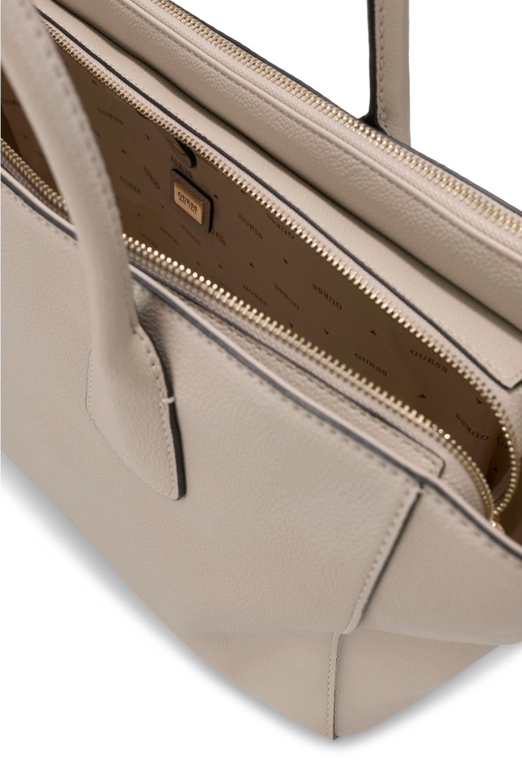 GUESS bolso de hombro maletín con compartimento para portátil Marissa Tech Tote Bone beige