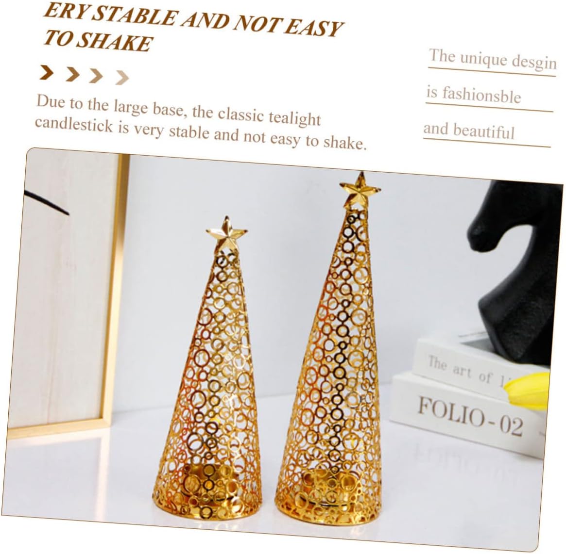 Christmas Tealight Candle Holder Art Star Design for Xmas Decor Creative Desktop Adornment for Special Occasions for