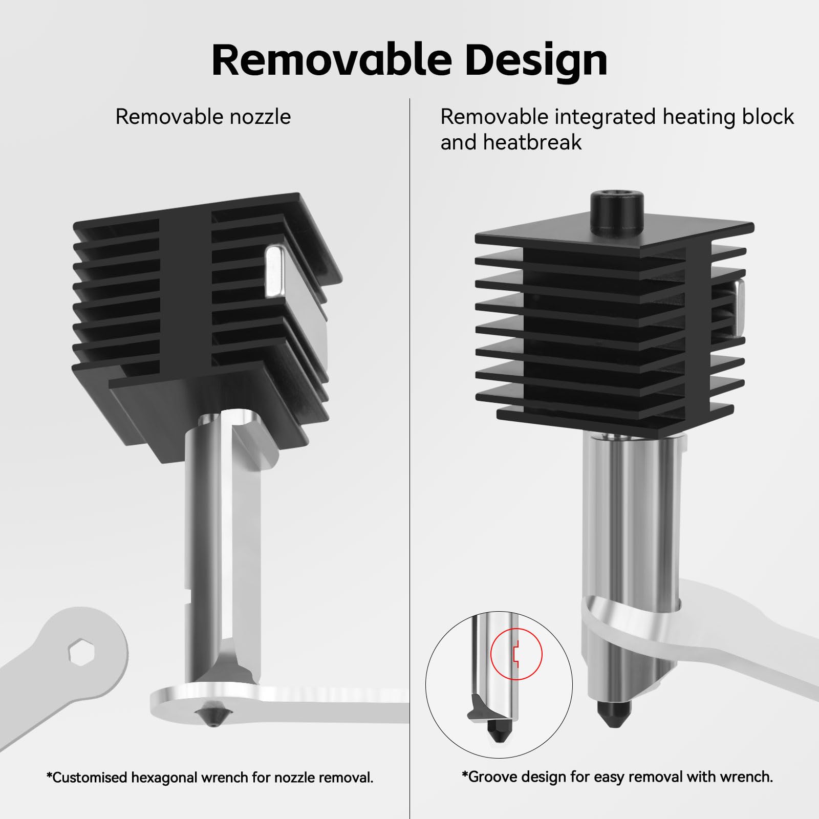 Hotend Per Stampante 3D Bambu Lab A1/A1 Mini - Acciaio Temprato, Alta Temperatura - Foto 4
