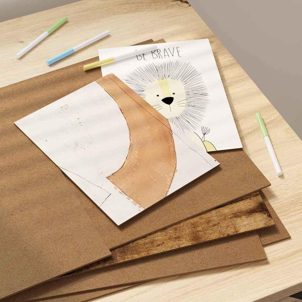 Dekoplatten Holzwerkstoff Geräucherte Eiche 30 x 42 x 0,27 cm 50 Stück Innenbereich Bastelholz DIY Holzrohling zum Bemalen Schnitzen Gravieren für kreative Handwerksprojekte und Dekoration