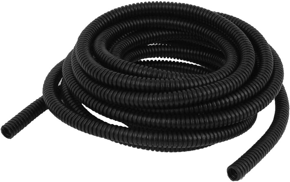 XDREE 15ft Long Flexible Corrugated Hose Tubing 7x10mm for