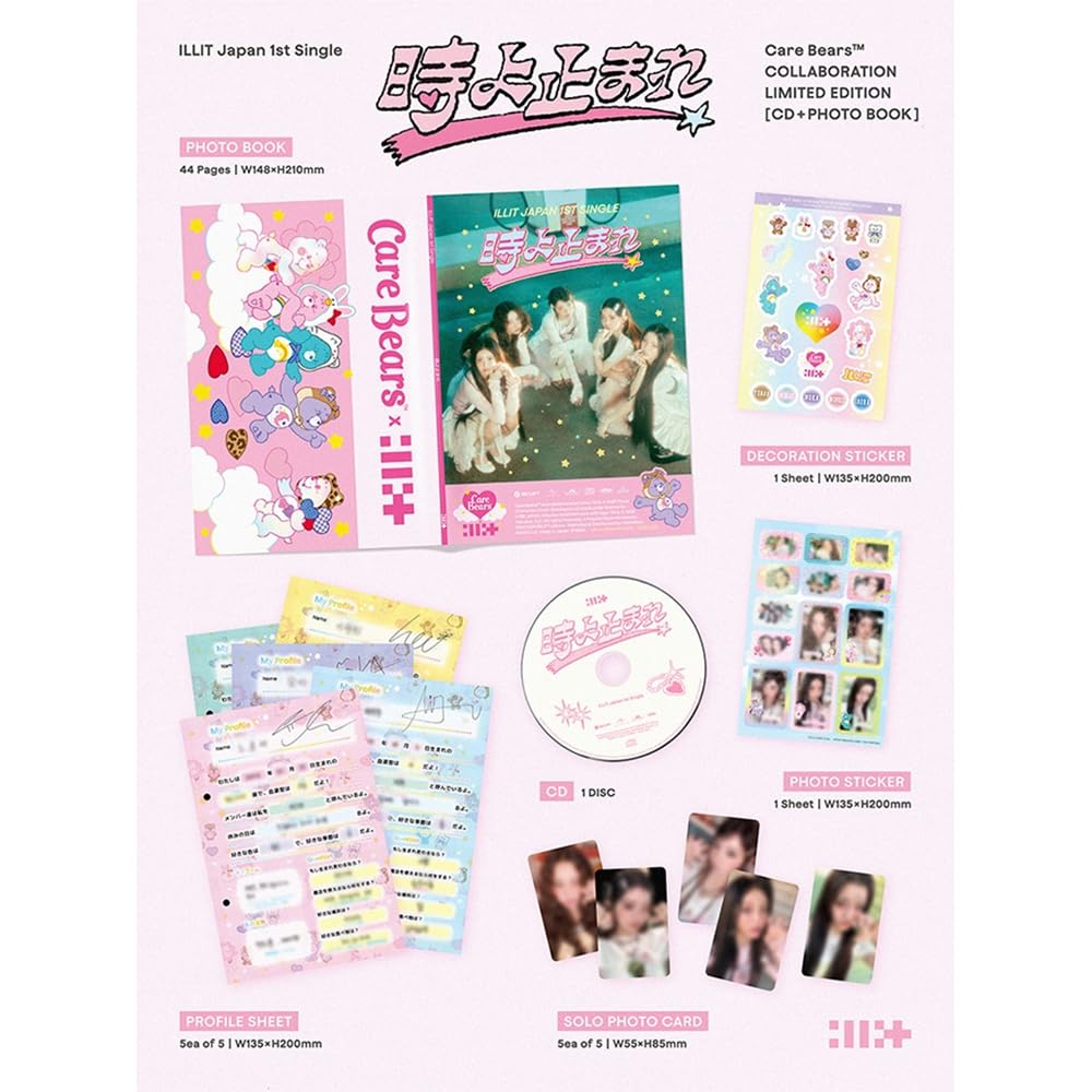ILLIT Japan 1st Single Album - '時よ止まれ' Tokiyotomare (Care